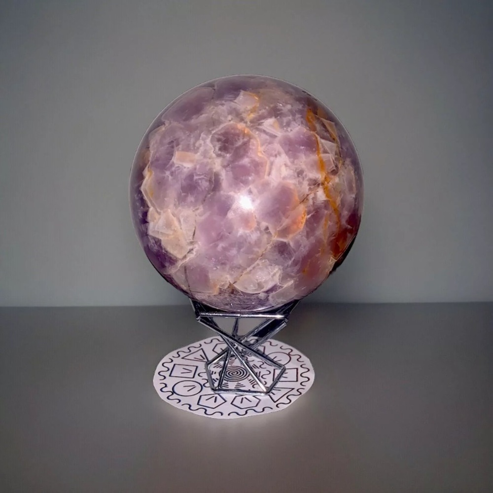 Natural Dream Amethyst Quartz Crystal Sphere Ball Healing